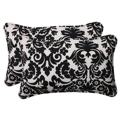 Black And White Lumbar Pillow