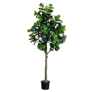 Nearly Natural 12-ft Artificial Fiddle Leaf Tree - 1 of 4