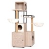YOOCOZZ Multi-Functional Cat Tree with Litter Box,Removable Washable Cushion,Scratching Posts and Toy Hanger - 4 of 4