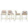 Arceso Outdoor Bar Stools, Rattan Outdoor Counter Height Bar Stools Set of 4, 26.5" H Woven Rope Patio Bar Chairs with Aluminum Legs for Kitchen - 3 of 4