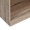 Honey-Can-Do 2 Shelf Stackable Open Cabinet Oak: Modular Storage Bookcase, MDF & Particle Board, 3 Shelves, 60 lb Capacity - 4 of 4