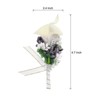 Unique Bargains Formal Dinner Party Wedding Groom Lily Boutonnieres Pins 4 Pcs - 2 of 3
