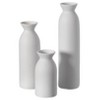 Uniquewise Modern White Cylinder Shaped Ceramic Table Flower Vase Holder - Elegant Home Decor Accent, Ideal for Fresh and Artificial Flowers - 2 of 4