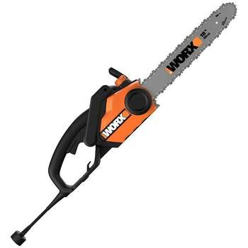 Worx WG304.2 18in 15 Amp Electric Chainsaw with Auto-Tension, Chain Brake