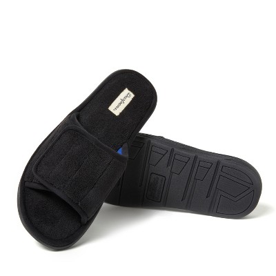 Dearfoams Men's Collin Terry Adjustable Shower Slide House Slipper