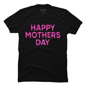Men's Design By Humans Happy Mother's Day Confetti Text By MeowShop T-Shirt - 1 of 2