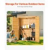 VEVOR Outdoor Storage Shed with Waterproof Roof and Metal Frame, Double Lockable Doors Garden Tool Shed Storage House Cabinet, 55"x67.5" - 4 of 4