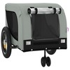 vidaXL Pet Bike Trailer Gray and Black Oxford Fabric and Iron 48.8" x 20.9" x 20.9" - 4 of 4