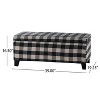 NicBex Velvet Storage Ottoman Bench,Upholstered Storage Ottoman with Firm Turned Wood Legs,Modern Storage Bench for Living Room,Bedroom - 3 of 4