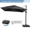 Crestlive Products 10.5FT Square Cantilever Umbrella Outdoor 360 Degree Rotation Offset Umbrella 6 Heights Adjustable with Base - 4 of 4