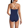 Lands' End Women's Slender Suit V-neck Pleated X-back One Piece Swimsuit Adjustable Straps - 2 of 3
