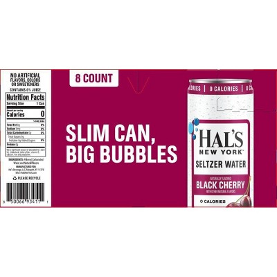 Hal's New York Black Cherry Seltzer Sparkling Water - 8pk/12 fl oz