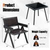 Costway 3 PCS Patio Wicker Chair Set, Rattan Furniture Set with Quick Dry Foam Padding - 3 of 4