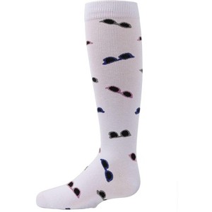 Memoi Girls' Glitzy Sunglasses Knee-High Socks - 1 of 2