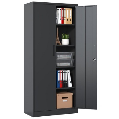 NicBex File Cabinet with Doors,Office Cabinet with Spacious Tier-Shelving Design,Modern Storage Cabinet,Filing Cabinet for Home Office