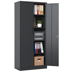 NicBex File Cabinet with Doors,Office Cabinet with Spacious Tier-Shelving Design,Modern Storage Cabinet,Filing Cabinet for Home Office - 1 of 4