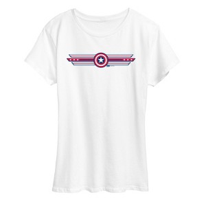Women's - Marvel - Captain America Horizontal Short Sleeve Graphic T-Shirt - 1 of 4