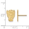 Black Bow Jewelry 14k Yellow Gold North Carolina State Wolfpack NCAA Post Earrings - 2 of 3