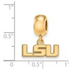 Black Bow Jewelry 14k Yellow Gold Plated Sterling Silver Louisiana State Fighting Tigers NCAA Bead Charm - 2 of 3