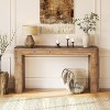 Tribesigns 63-Inch Solid Wood Console Table,  Farmhouse Entryway Sofa Table Behind Couch for Living Room Hallway, Foyer,Brown - 4 of 4