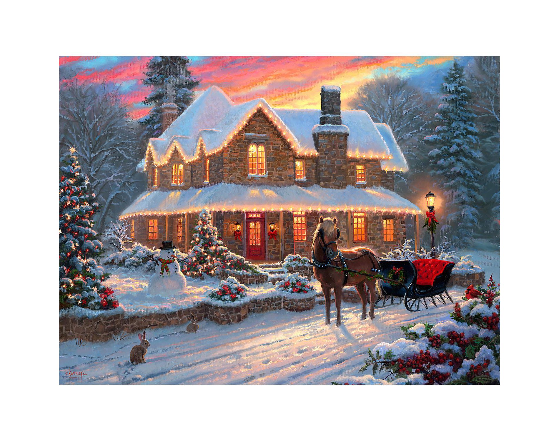 Sunsout Christmas Greetings 1000 pc Christmas Jigsaw Puzzle 52842