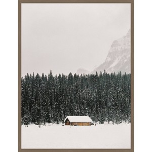 Amanti Art 23"x30" Winter Trees IV by Justine Milton Framed Canvas Wall Art - 1 of 4