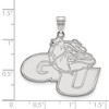 Black Bow Jewelry 10k White Gold Gonzaga Bulldogs NCAA Extra Large Pendant - 2 of 3