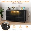 Dresser TV Stand, 8 Dresser TV Stand for 55” TV, Long Dresser for Bedroom with Power Outlets & LED Lights - 4 of 4