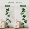 Artificial Fiddle Leaf Fig Tree, Fake Plant with Black Nursery Planter, Large Fake Tree for Home or Office Decor - Artificial Plants Indoor - 4 of 4