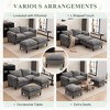 NicBex Convertible Loveseat Sofa Small Couch with Removable Storage Ottomans,Upholstered Sleeper Sofa for Living Room,Bedroom,Office - 4 of 4