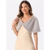 Allegra K Women's Party Elegant Faux Fur Full-Lined Wrap Shrug - 2 of 4