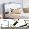 Full Upholstered Bed Frame with Two-Tone Scalloped headboard, Cute Velvet Princess Platform Bed for Boys/Girls, Solid Wood Slats Support - 4 of 4