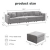 Buenhomino Sectional Sofa with Storage Seat Velvet U Shaped Couch with Reversible Chaise Convertible Sectional Couches for Living Room - 4 of 4