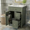ChicFurnit 24 Inch Bathroom Vanity with Sink Compact Freestanding Storage Cabinet with Soft Close Door Drawers for Bathroom, 18.4"*24"*33.8" - 2 of 4