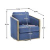 NicBex Accent Chair with Comfortable Foam Cushion,Modern Swivel Barrel Chair,Club Chair for Bedroom,Reading Room - 3 of 4