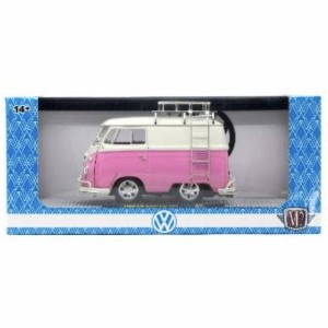 M2 Machines 1960 VW Delivery Van 1:24 Scale Pink/White S43 - 1 of 3