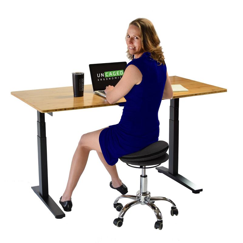 Wobble Stool Air Adjustable Office Chair Black - Uncaged Ergonomics, 4 of 5