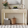 Okak Stylish Wooden Console Table with 3 Fluted Drawers,Modern Narrow Entryway Table,Behind Couch Froyer Table for Hallway,Living Room - 3 of 4