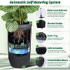 31" Marble Finish Self-Watering Planters Set of 2, Water Level Monitor, Ideal for Living Room, Office, Patio, Porch, and Garden, Black - 4 of 4