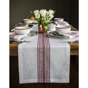 Solino Home Striped Linen Table Runner | Farmhouse - 1 of 4