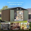 8X10 FT Outdoor Large Metal Shed,  with Lockable Door & Vents，Galvanized Steel Utility Storage Shed, Waterproof All-Weather Garden Tool Shed for Lawn - 3 of 4