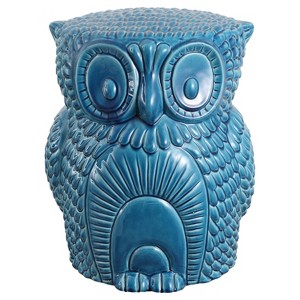 JONATHAN Y Millie 17.5" Classic Vintage Ceramic Indoor/Outdoor Owl Garden Stool - 1 of 4