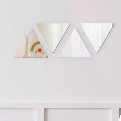 Evideco French Home Goods Set of 4 Small Self-Adhesive Decorative Mirrors – Available in 8 Unique Shapes