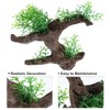 Unique Bargains Aquarium Decorations Resin Tree Trunk Ornament Resin Fish Accessories for Aquatic Pets to Play and Rest Green Brown 7.68" 1Pc - 3 of 4