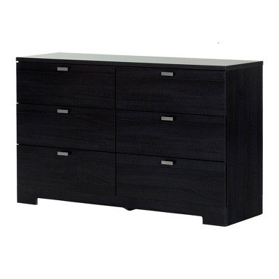 Black Oak Double Dresser with Extra Deep Drawers