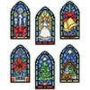 Design Works Counted Cross Stitch Kit 2"X4" Set of 6-Stained Glass Ornament - 2 of 2