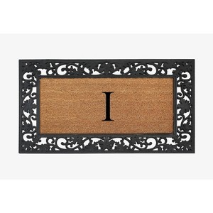 A1HC Natural Coir Monogrammed 23"X38", Anti‑Shed Treated Durable Doormat for Outdoor Entrance - 1 of 4