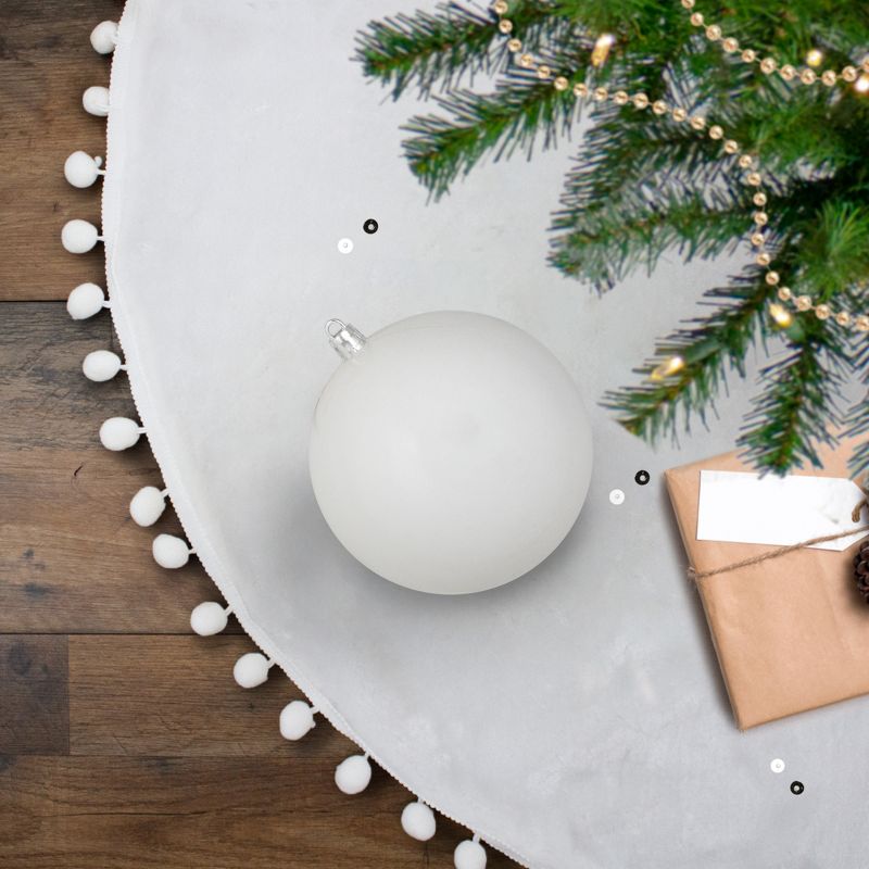 Northlight 4" Shatterproof Shiny Christmas Ball Ornament - White, 2 of 4