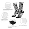 Hypnotic Zebra Women Printed Crew Socks Funny Funky Socks Soft Polyester Novelty Gifts for Artists Men - 4 of 4