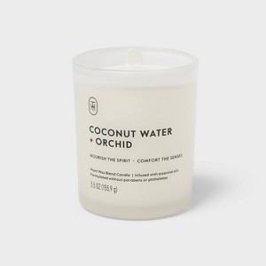 Glass Coconut Water and Orchid Jar Candle 5.5oz - Threshold™ - 1 of 4